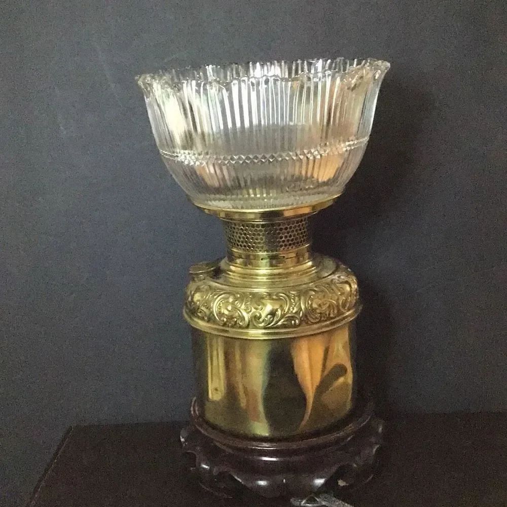 Lamp, antique oil, lamp by B & H